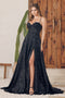 Nox Anabel Sleeveless Corset Gown with Sequin and Slit A1241