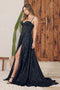 Nox Anabel Sleeveless Corset Gown with Sequin and Slit A1241