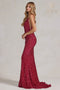 Nox Anabel Mermaid Gown with Sequin V-Neck R1071