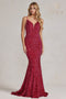 Nox Anabel Mermaid Gown with Sequin V-Neck R1071