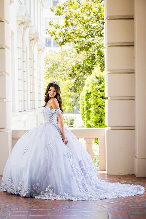 Bella Princess PQ1022 sheer corset sweetheart ball gown by petite adele pq1022 — image 7.0