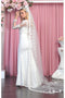 Sheer Long-Sleeve Ivory Wedding Gown Mayqueen  MQ1847