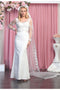 Sheer Long-Sleeve Ivory Wedding Gown Mayqueen  MQ1847