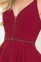 Amelia Couture SU027S Flowy Short Chiffon Dress with V-Neckline
