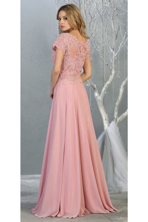Short Sleeve Mother Of The Bride Dress Mayqueen  MQ1763