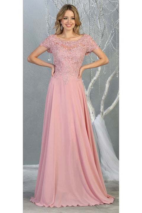 Short Sleeve Mother Of The Bride Dress Mayqueen  MQ1763