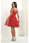 Short Sequin Dress with Spaghetti Straps Mayqueen  MQ1965