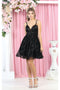 Short Sequin Dress with Spaghetti Straps Mayqueen  MQ1965