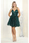 Short Sequin Dress with Spaghetti Straps Mayqueen  MQ1965