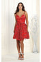 Short Sequin Dress with Spaghetti Straps Mayqueen  MQ1965