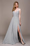 Amelia Couture 477 Sleeveless V-Neck Chiffon Gown with Slit