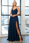 Amelia Couture 477 Sleeveless V-Neck Chiffon Gown with Slit