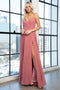 Amelia Couture 477 Sleeveless V-Neck Chiffon Gown with Slit