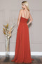 Amelia Couture 477 Sleeveless V-Neck Chiffon Gown with Slit