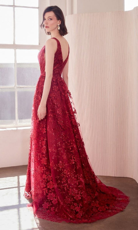 Ladivine T606 Long Prom Gown with Elegant Silhouette