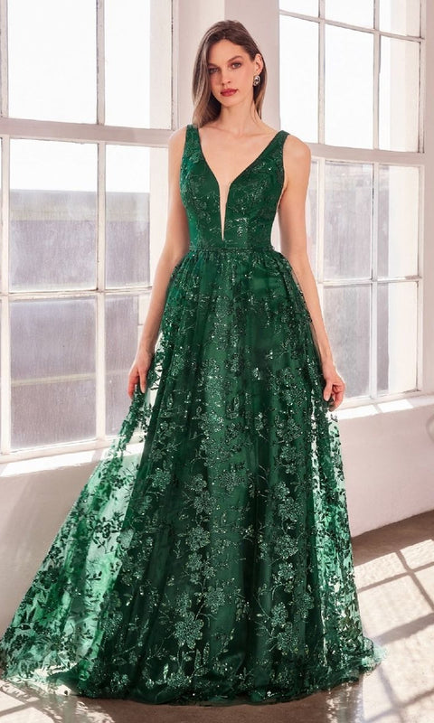 Ladivine T606 Long Prom Gown with Elegant Silhouette