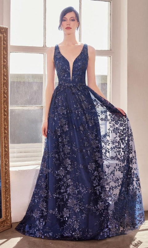 Ladivine T606 Long Prom Gown with Elegant Silhouette