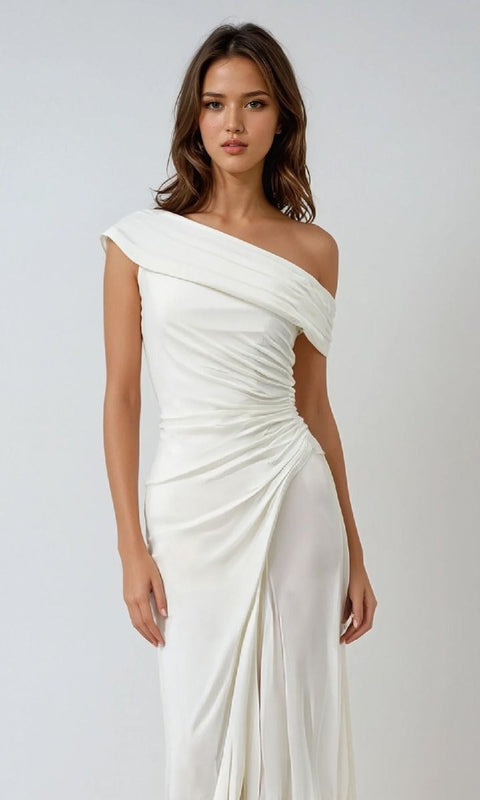 Ladivine T805W Long Prom Gown with Elegant Silhouette