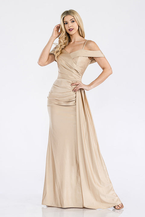 Long Formal Fitted Slit Prom Dress Lenovia 5320