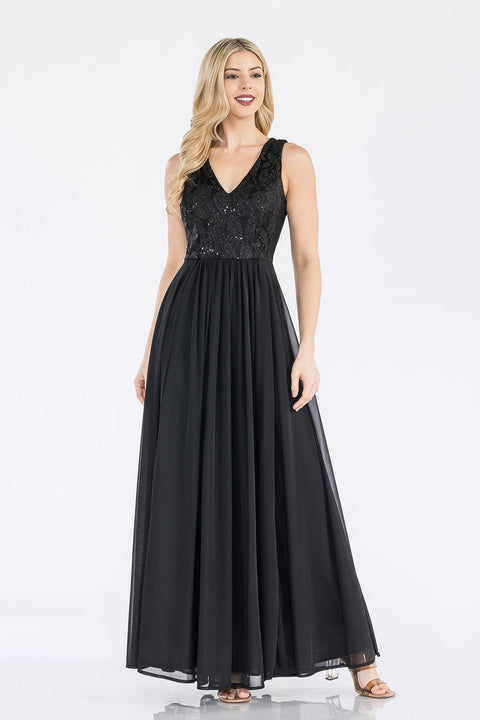 Long Formal Glitter Lace Mother of the Bride Dress Lenovia 5237
