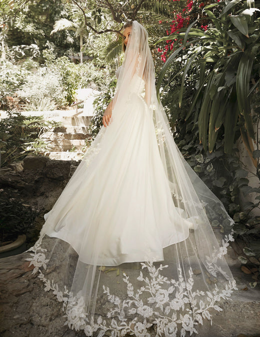 Ladivine V001 Spring Bouquet Bead Edge Cathedral Veil by Ladivine by Cinderella Divine