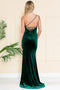 Amelia Couture 6118 One-Shoulder Velvet Gown with Slit