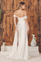 Nox Anabel White Off-Shoulder Satin Corset Gown E1043W