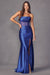 Juliet 2416: Strapless Fitted Gown with Sheer Corset Bodice and Slit