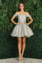 Adora 1052's Short Dress with Cold Shoulder Design and Butterfly Applique