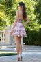 Adora's 1056 Sleeveless A-line Dress with Tiered Applique