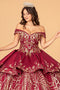 Elizabeth K GL3098 Two-Piece Satin Off-Shoulder Ball Gown