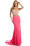 Side Cutout Fitted Gown with Beads by Juliet 620