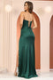 Adora 3162: Fitted Strapless Satin Gown with Corset and Slit