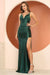 Adora 3165: Fitted Sleeveless Satin Gown with V-Neck and Slit