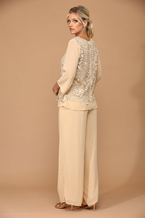 Formal Mother of the Bride and Goom Lace Suit