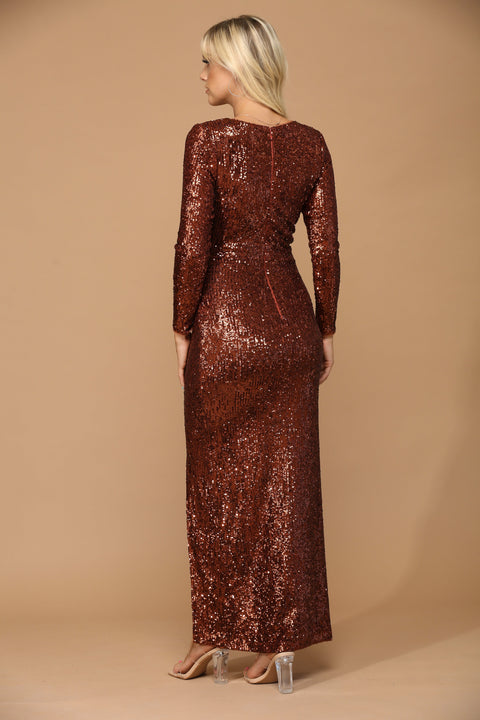 Formal Evening Dress with Long Sleeve