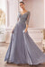 Cinderella Divine CD0171 3/4 Sleeve Chiffon Gown  Cinderella Divine CD0171