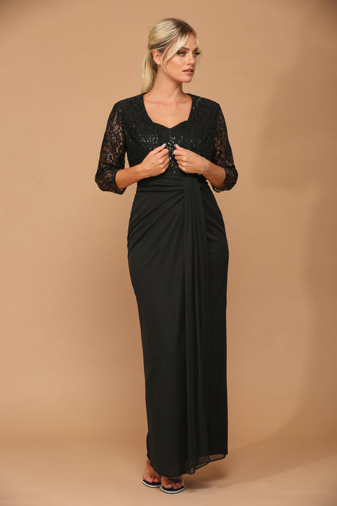 Long Mother of the Bride 2 Piece Formal Plus size  Dress