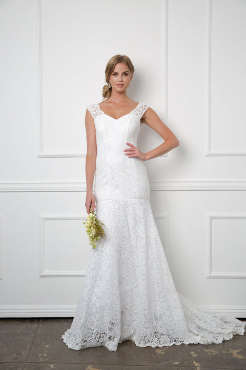 Long Bridal Gown Wedding Lace Dress
