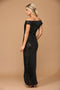 Formal Evening Gown with Long Off Shoulder