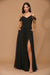 Formal Chiffon Bridesmaids Dress with Long Off Shoulder