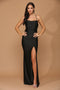 Long Spaghetti Strap Bridesmaids Formal Prom Gown