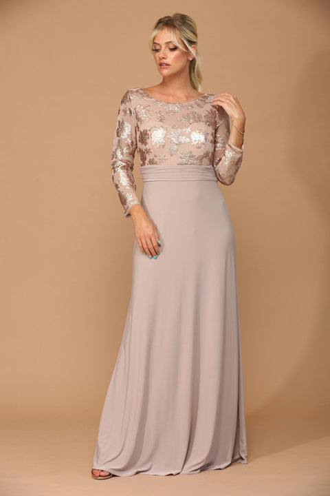 Mother of the Bride and Groom Long Formal Evening Dress