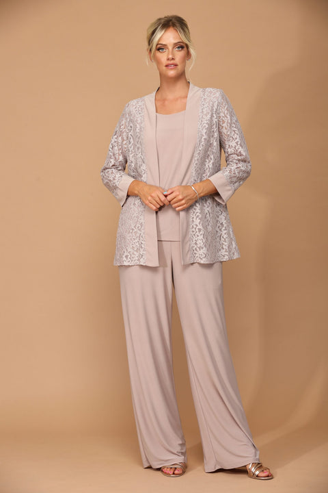 Long Formal Mother of the Bride anf Groom Jacket Pant Suit