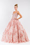 Elizabeth K GL1959 3D Applique Sleeveless Ball Gown sweet 16 Quince Dress
