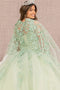 Elizabeth K GL3104: Ball Gown with 3D Butterfly Cape