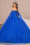 Butterfly Cape Sleeve Ball Gown in 3D by Elizabeth K GL3111