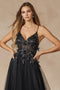 Juliet 2401: 3D Butterfly Puff Sleeve Corset Gown