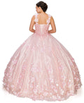 3D Cape Floral Ball Gown by Cinderella Couture 8030J
