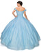 Glittery Ball Gown with 3D Floral by Cinderella Couture 8020J